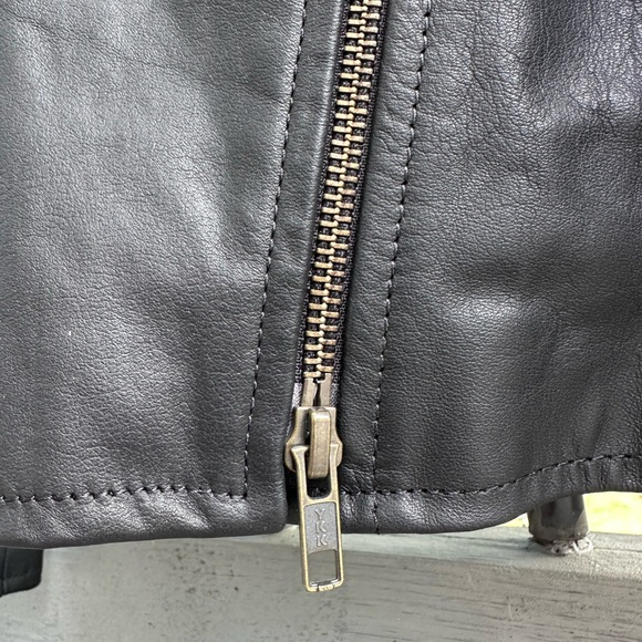 EILEEN FISHER - NWT - Women’s Moto Jacket LEATHER Sz L - BLACK - Picture 9 of 15